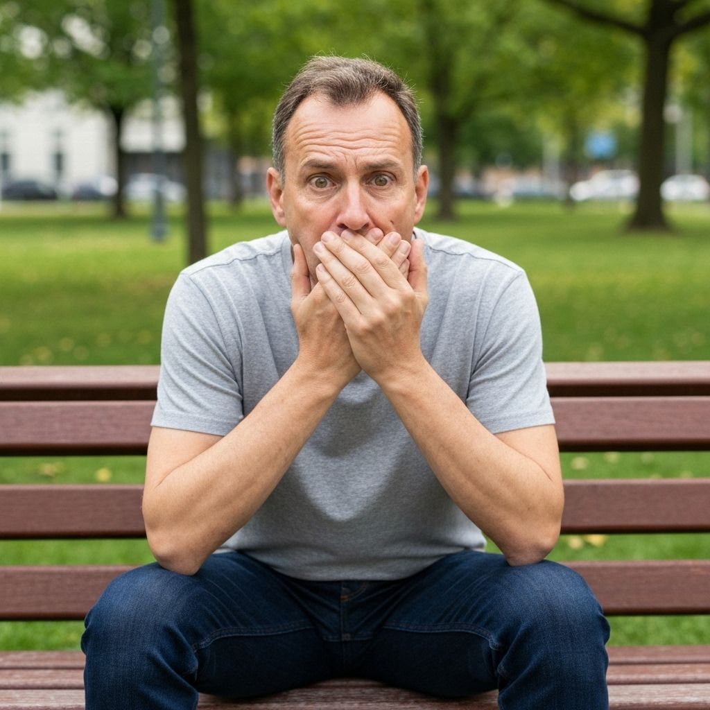 Medical illustration of bad breath - causes and bacteria